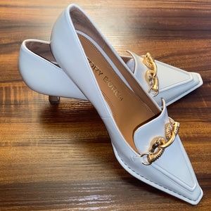 Tory Burch Jessa Pointy Toe Pump - Size 8.5 - Feather White